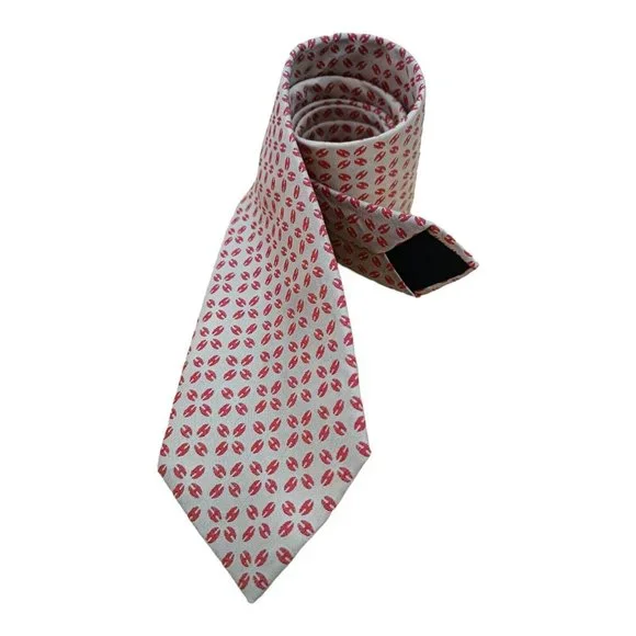 HERMÈS Ivory Monogrammed H Silk Tie FRANCE 61”/ 3.6 EC